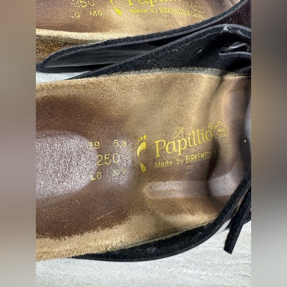 Papillio Florida Birkenstock Maroon Sparkly 3 Strap Sandals Size 39/8 - Picture 3 of 11